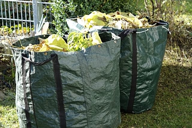 Image of green waste removal in sacks
